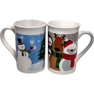 Royal Norfolk Holiday Christmas Coffee Mug Snowman Penguin Reindeer Bundle